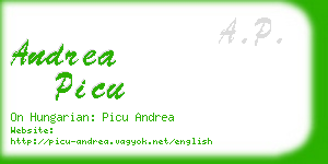 andrea picu business card